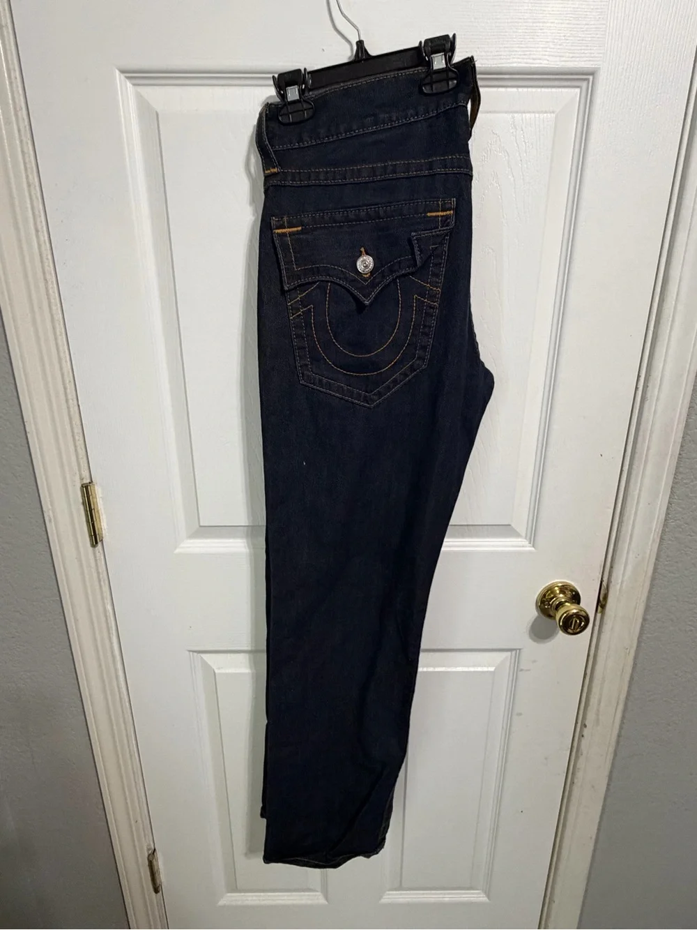 True Religion Men's Straight Jeans in Dark Indigo
